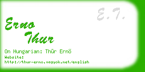 erno thur business card